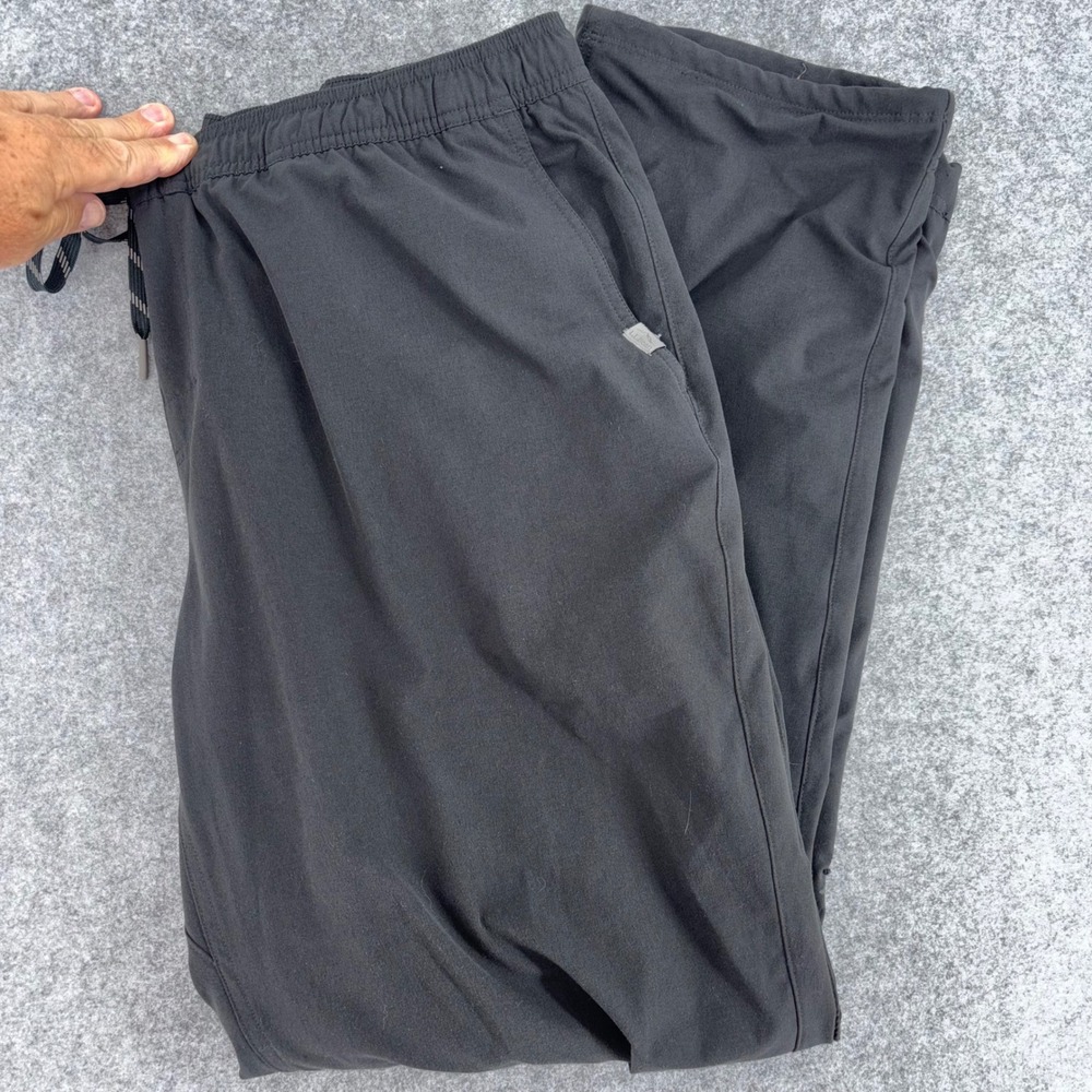 LL Bean Mens Proformance Pants Black XL 32 Lined Hiking Travel Elastic Waist